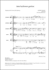 Ante luciferum genitus SSSAA choral sheet music cover